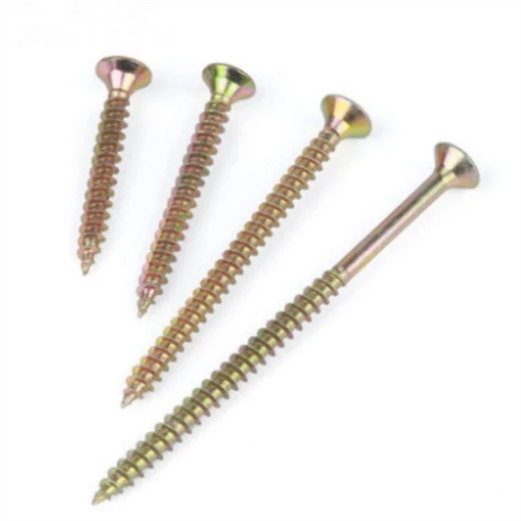 Parafusos para drywall zincados amarelos