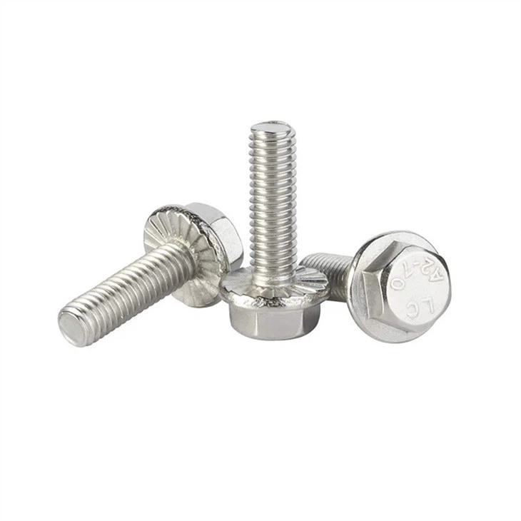 Fabricantes de parafusos de flange serrilhados